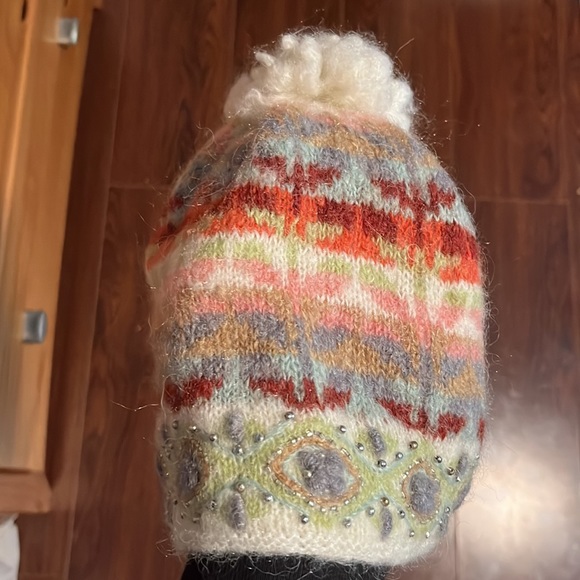 2 for- French Knot-winter hat and Lands End offwhite Polartech scarf. - Picture 4 of 10